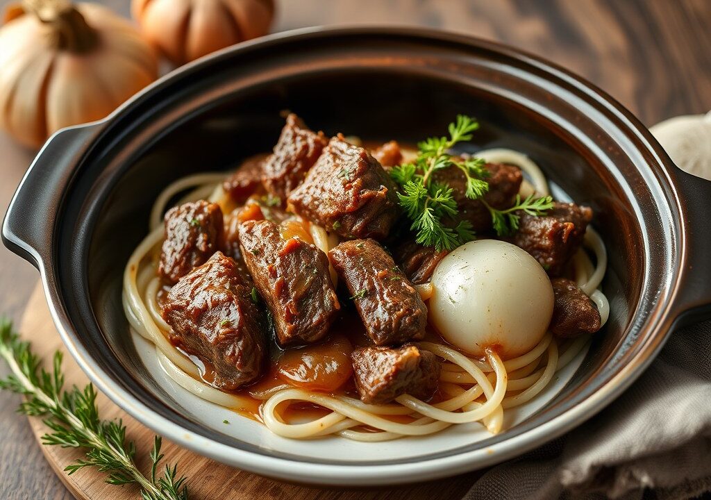 Rundvlees Trippel Trap uit de Slow Cooker — AI-gegenereerde illustratie