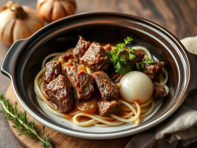 Rundvlees Trippel Trap uit de Slow Cooker — AI-gegenereerde illustratie