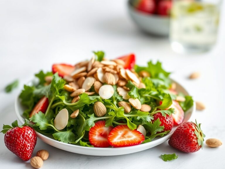 Salade met Aardbeiendressing