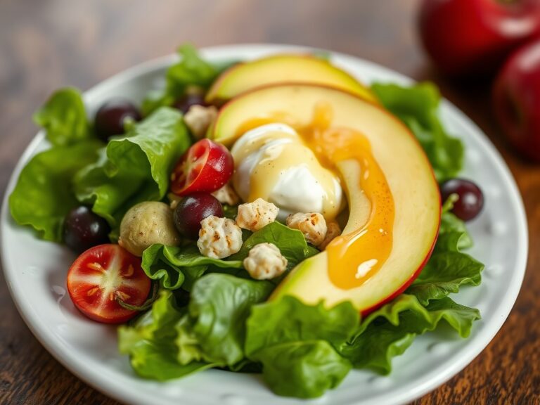 Salade met Vruchten en Avocado — AI-gegenereerde illustratie
