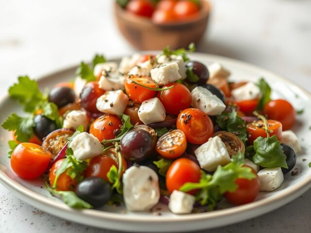 Salade van Gepofte Bietjes met Geitenkaas — AI-gegenereerde illustratie