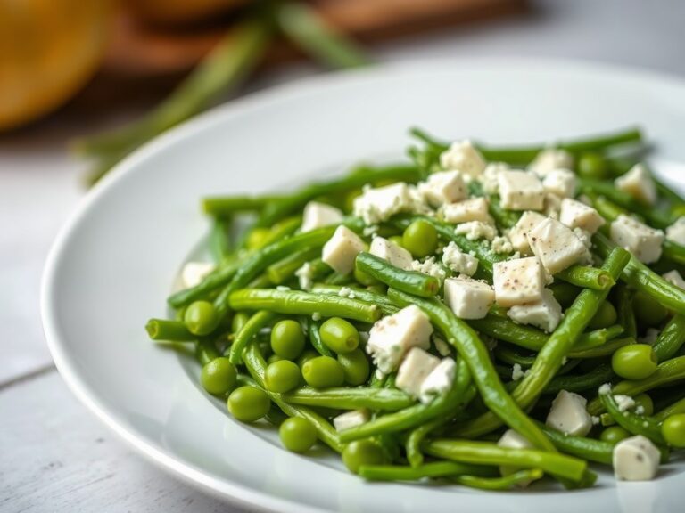 Salade van Haricots Verts met Gorgonzola — AI-gegenereerde illustratie