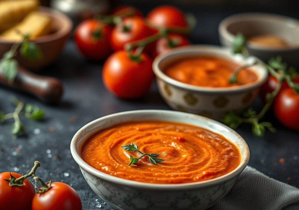 Salmorejo, AI-gegenereerde illustratie