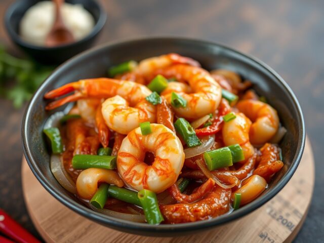 Sambal goren udang (garnalen) voor beginners — AI-gegenereerde illustratie