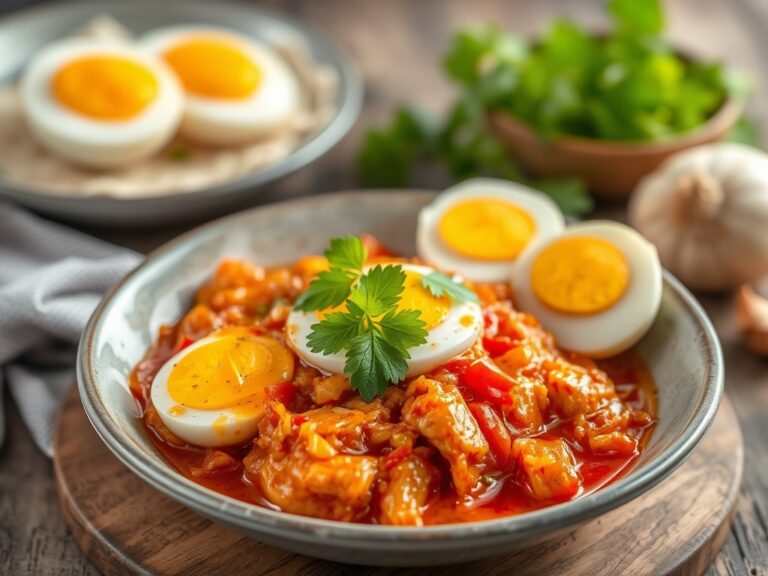 Sambal Goreng Telor — AI-gegenereerde illustratie