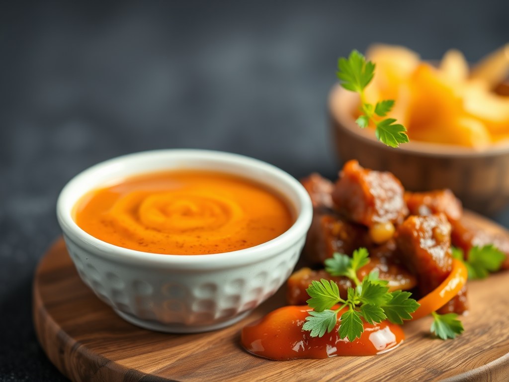Sateh saus, AI-gegenereerde illustratie