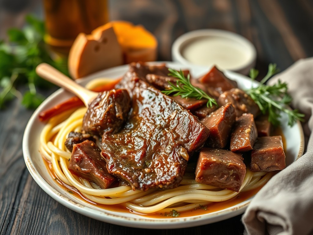Sauerbraten, AI-gegenereerde illustratie