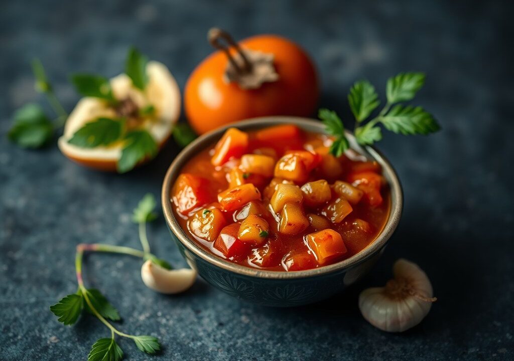 Saus Krioyo, Antilliaanse saus voor bij gebakken vis — AI-gegenereerde illustratie
