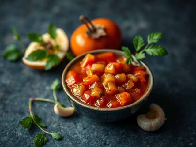 Saus Krioyo, Antilliaanse saus voor bij gebakken vis — AI-gegenereerde illustratie