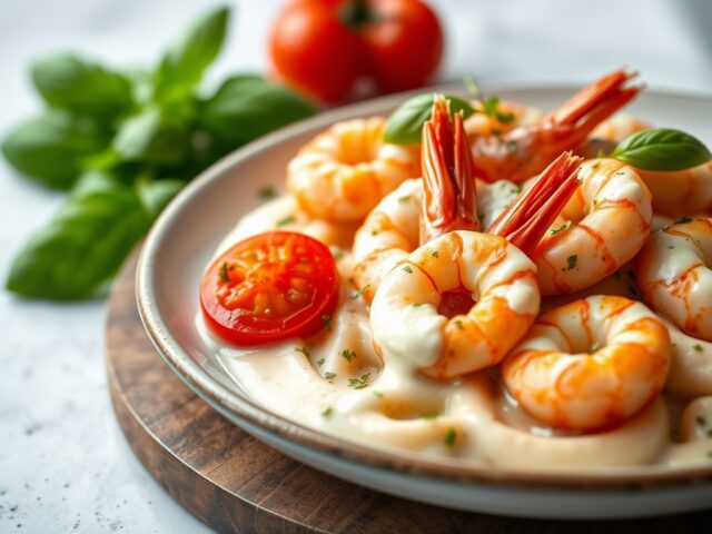 Scampi op Italiaanse wijze — AI-gegenereerde illustratie