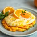 Schuimomelet met sinaasappel