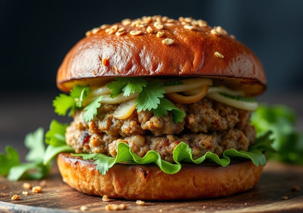 Shoarmaburger — AI-gegenereerde illustratie