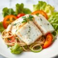 Simpele salade met vis