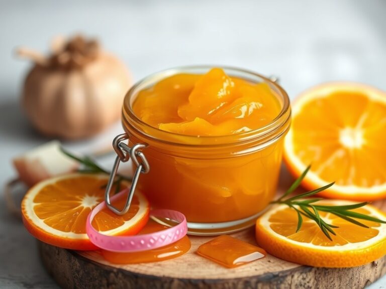 Sinaasappel- ui-marmelade — AI-gegenereerde illustratie