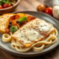 Skrei met een korstje van sesam en parmezaan, pizzaiolasaus