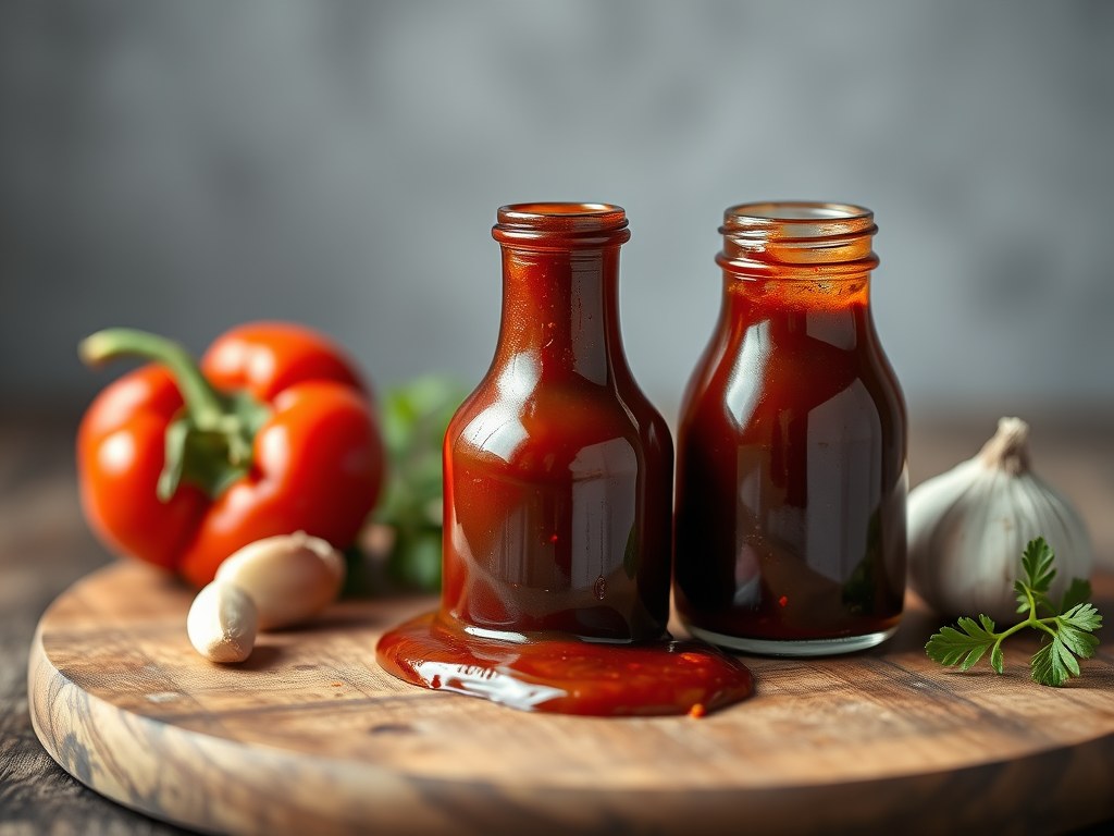 Smo­key bbq-saus, AI-gegenereerde illustratie