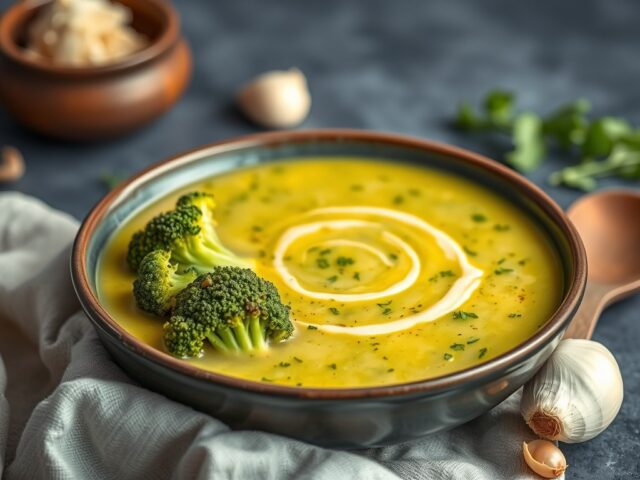 Snelle broccoli soep — AI-gegenereerde illustratie