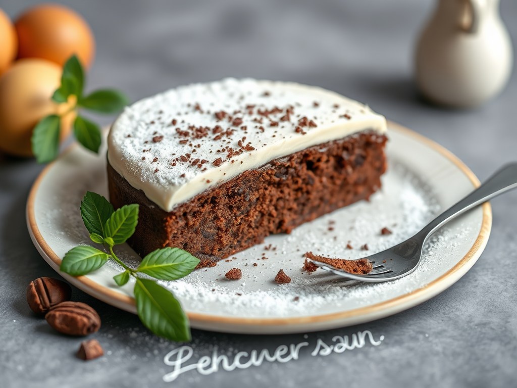 Snelle Chocoladecake, AI-gegenereerde illustratie