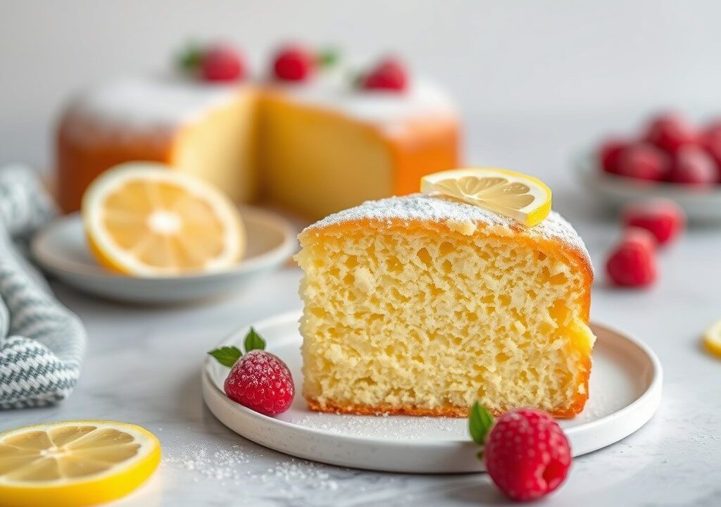 Snelle citroencake — AI-gegenereerde illustratie