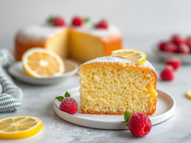 Snelle citroencake — AI-gegenereerde illustratie