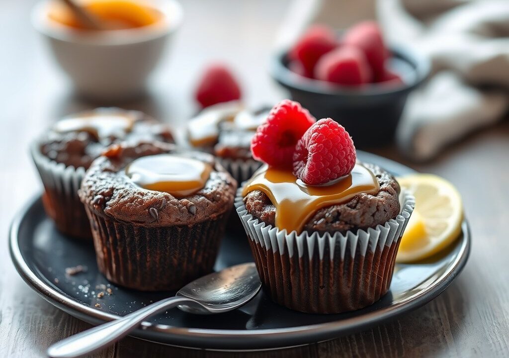 Snelle Sticky toffee-pudding, AI-gegenereerde illustratie