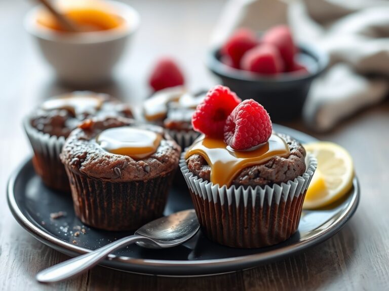 Snelle Sticky toffee-pudding — AI-gegenereerde illustratie