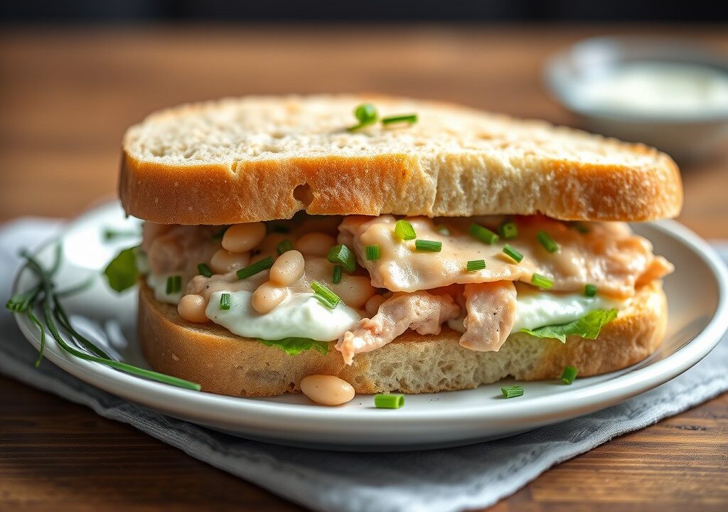 Snelle Tonijn Sandwich — AI-gegenereerde illustratie