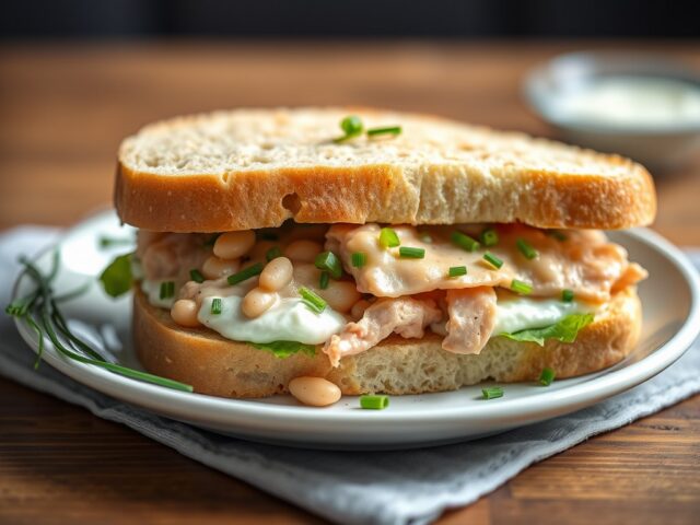 Snelle Tonijn Sandwich — AI-gegenereerde illustratie
