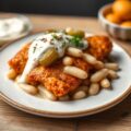 Snijbonen met pickels, room en witte bonen