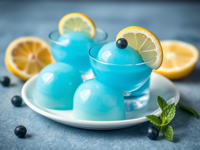 Sorbet Blue Curacao — AI-gegenereerde illustratie