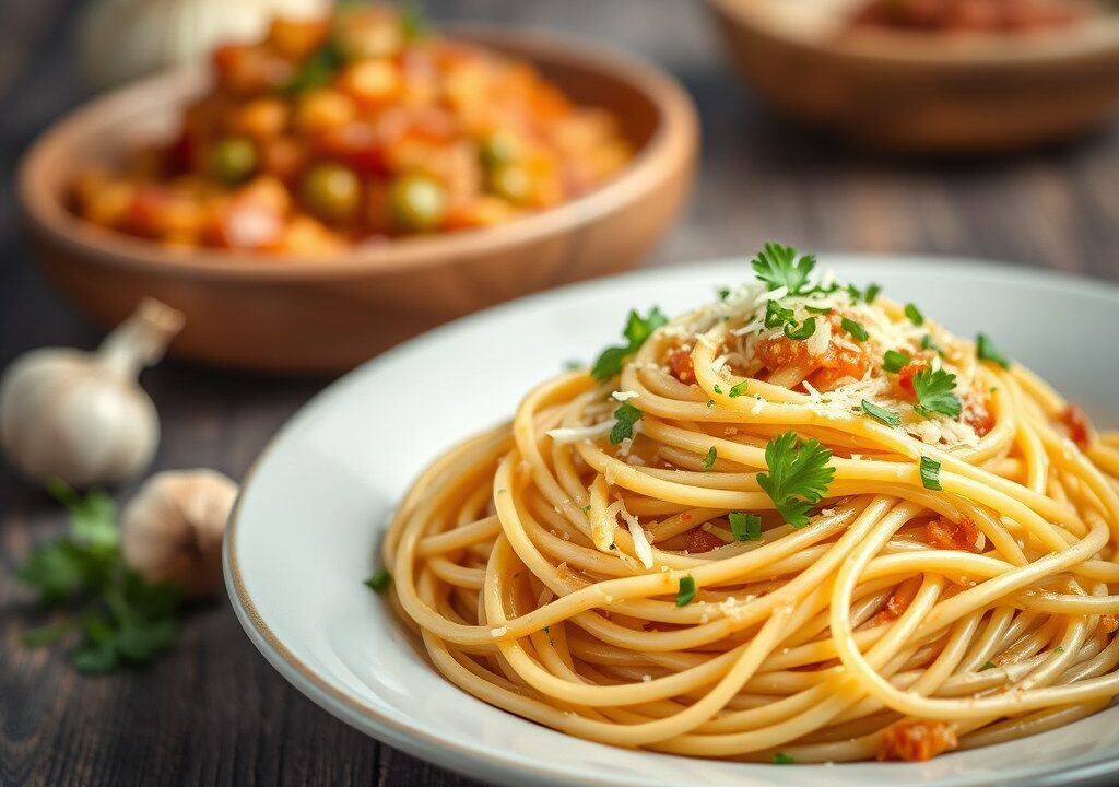 Spaghetti ala davy — AI-gegenereerde illustratie