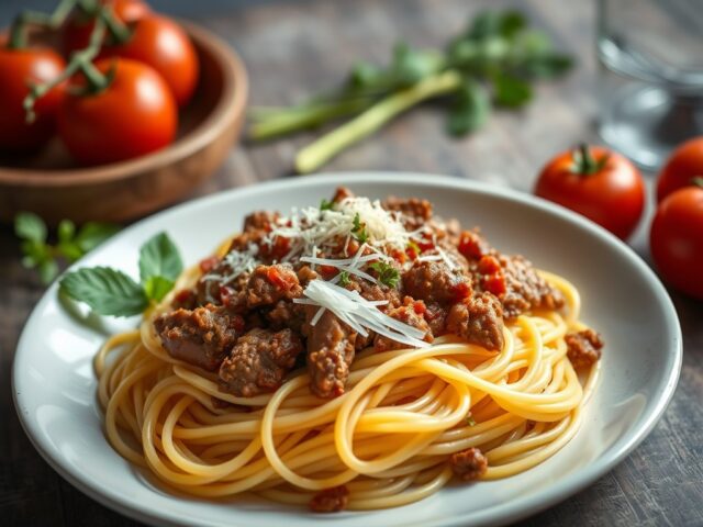 Spaghetti bolognese — AI-gegenereerde illustratie