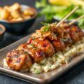 Speklapjes van de bbq met Hollandse huzarensalade