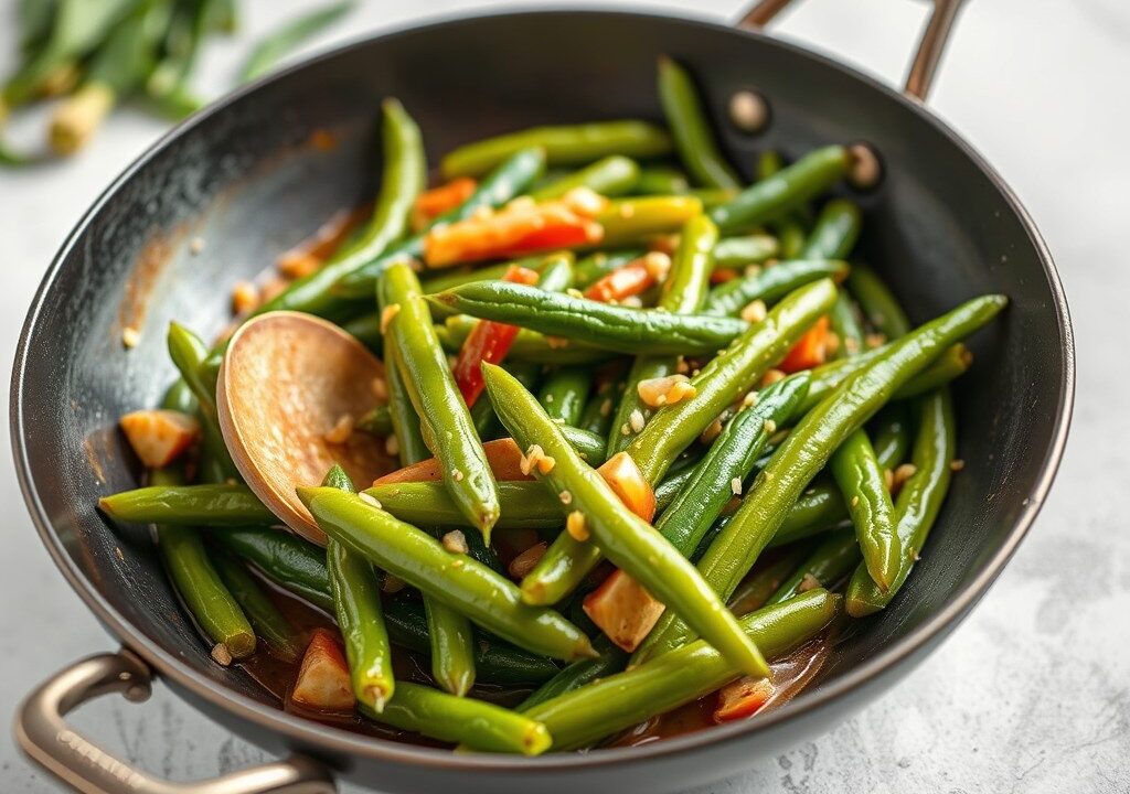 Sperziebonen in ketjapsaus: Boentjies ketjap, AI-gegenereerde illustratie