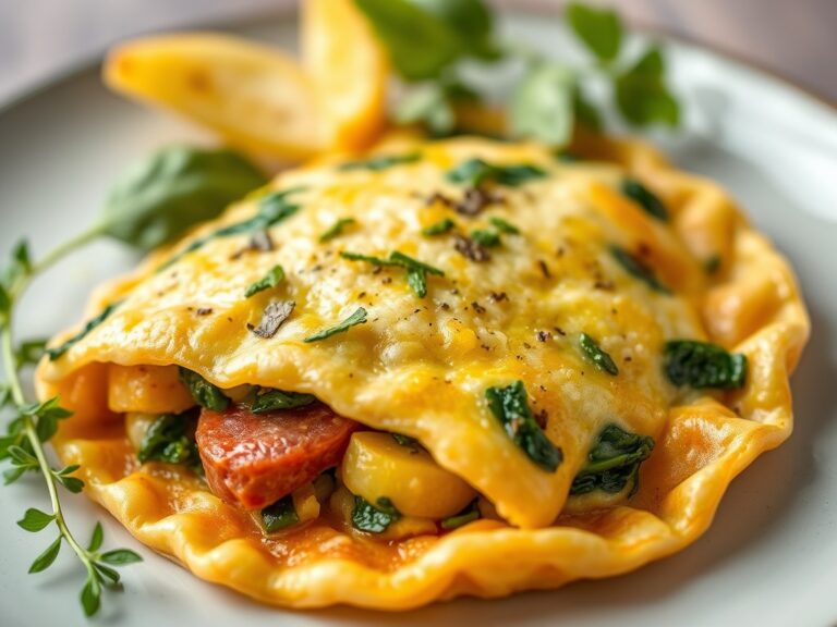 Spinazietortilla met oregano — AI-gegenereerde illustratie