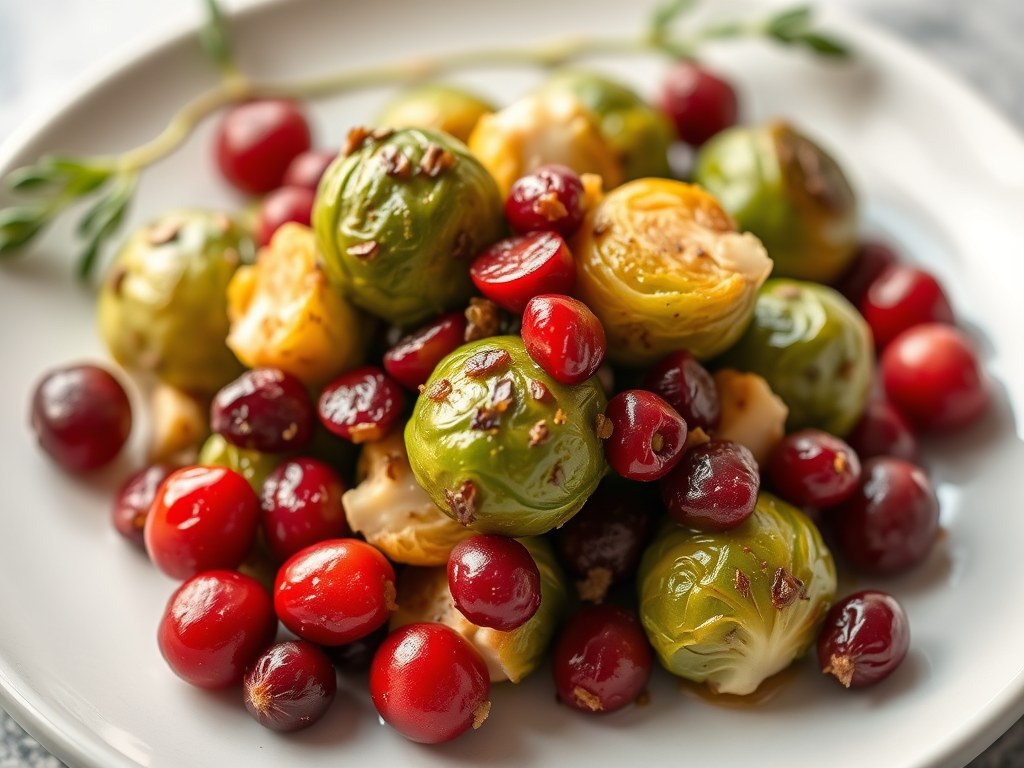 Spruitjes met Cranberries, AI-gegenereerde illustratie