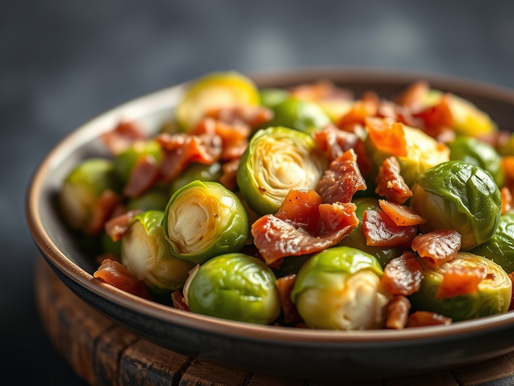 Spruitjes met Pancetta, AI-gegenereerde illustratie