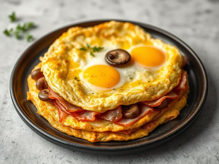 Stevige omelet — AI-gegenereerde illustratie