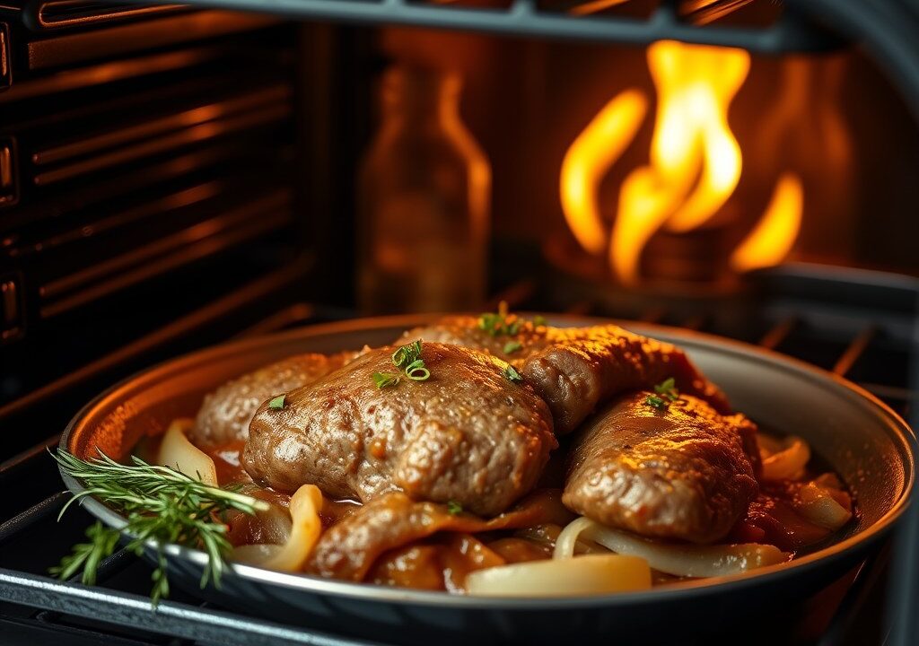 Stoofvlees uit de oven — AI-gegenereerde illustratie