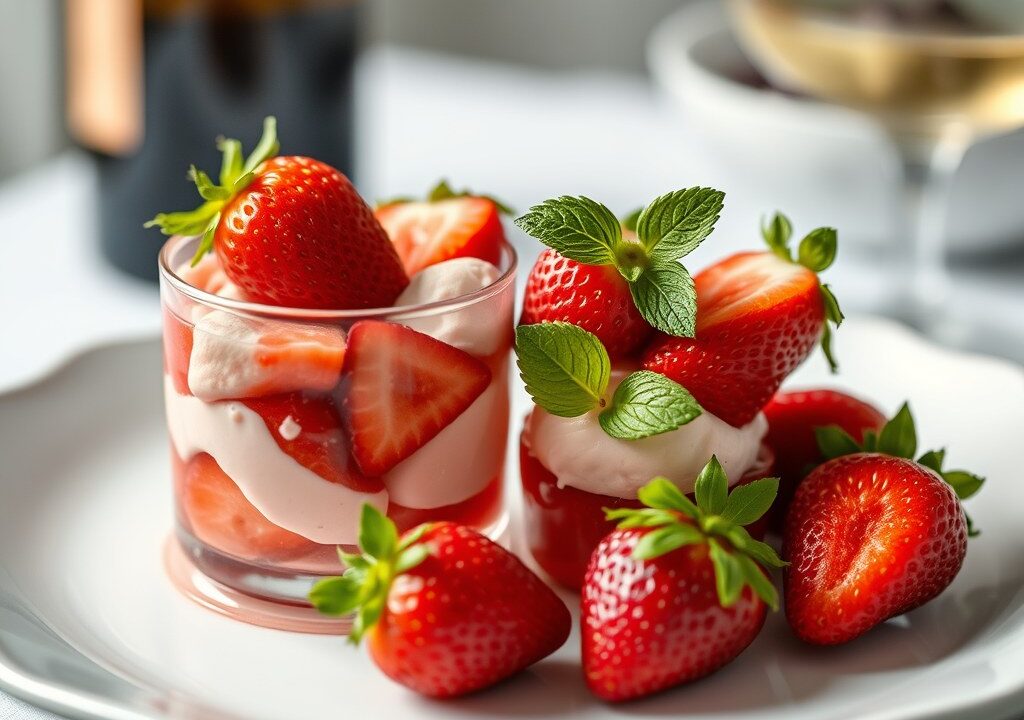 Strawberry delight, AI-gegenereerde illustratie
