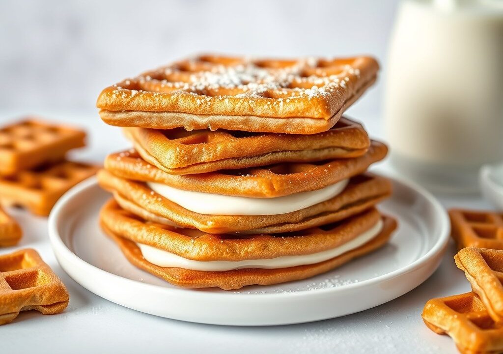 Stroopwafeltaart — AI-gegenereerde illustratie