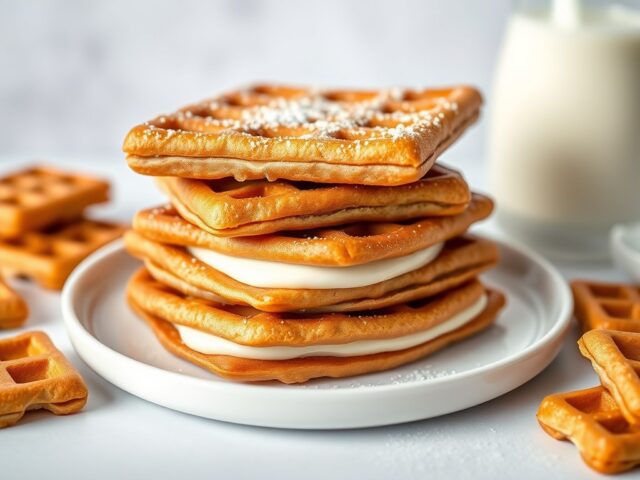 Stroopwafeltaart — AI-gegenereerde illustratie