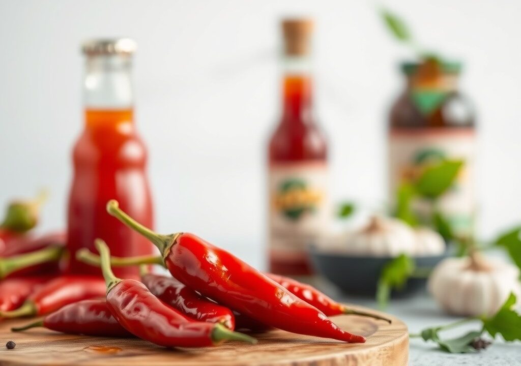 Sweet chilisaus, AI-gegenereerde illustratie