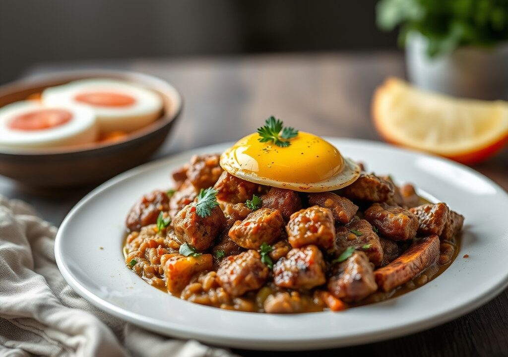 Tajine met kefta en ei — AI-gegenereerde illustratie