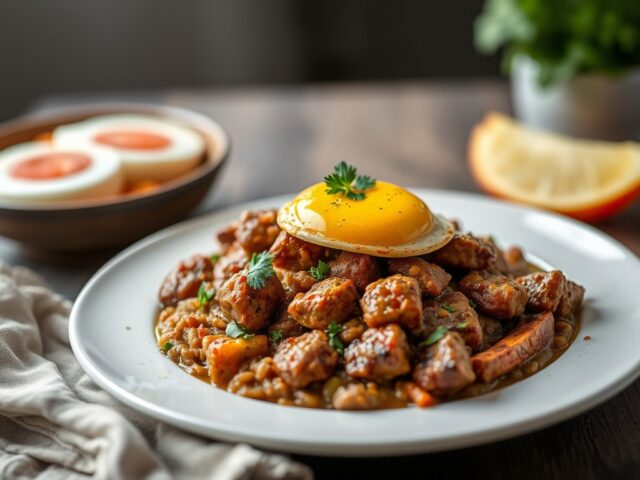 Tajine met kefta en ei — AI-gegenereerde illustratie
