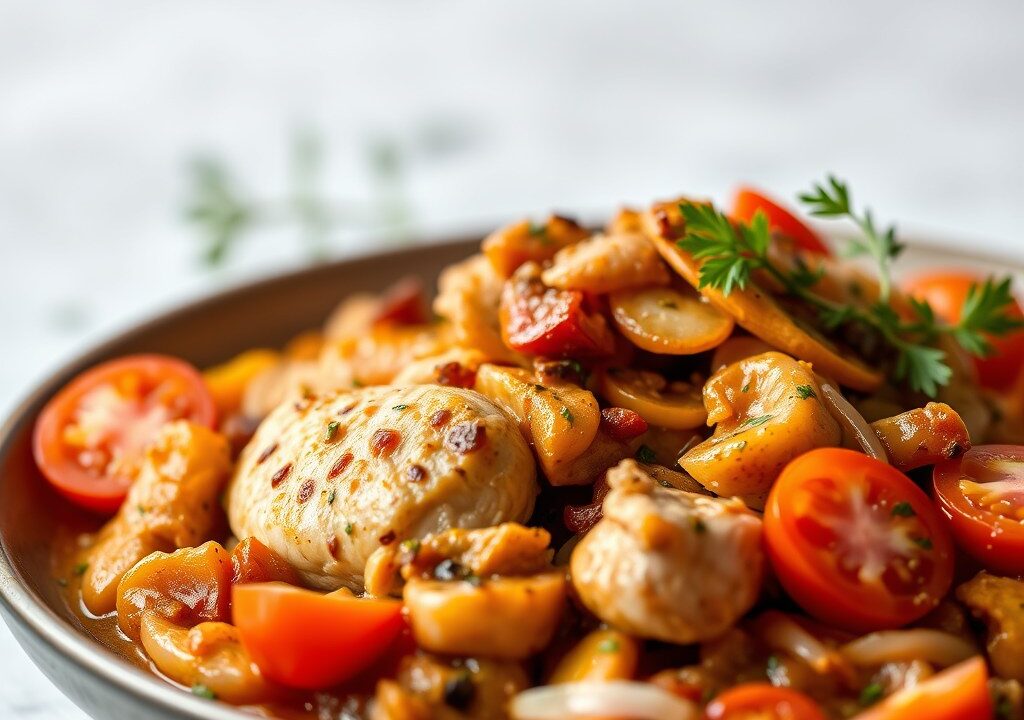Tajine met kip — AI-gegenereerde illustratie