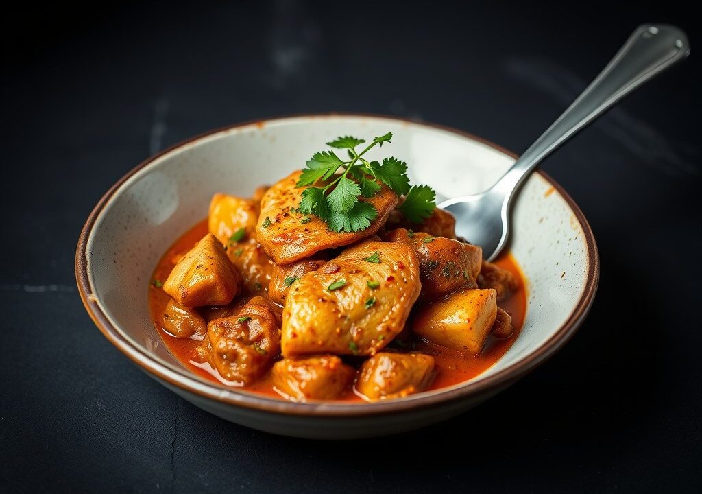 Tajine van lam met pruimen — AI-gegenereerde illustratie