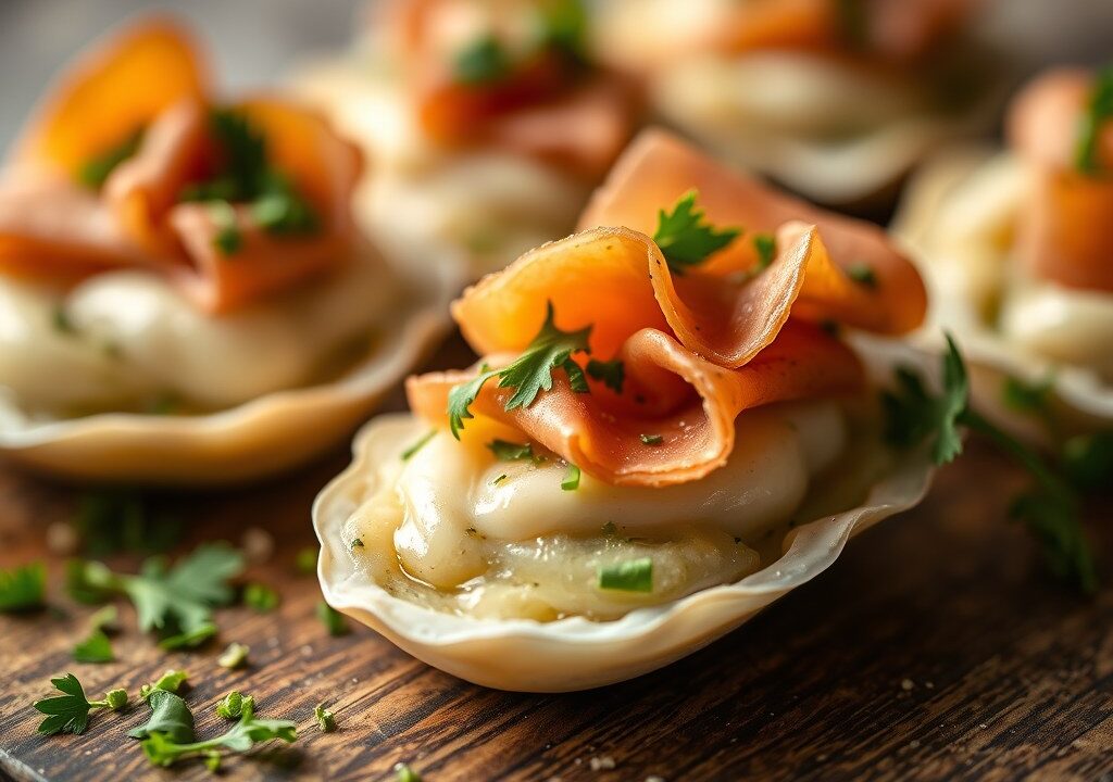 Tapas van zeeuwse oesters — AI-gegenereerde illustratie