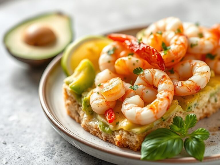Tartaar van Crab-garnalen en avocado — AI-gegenereerde illustratie
