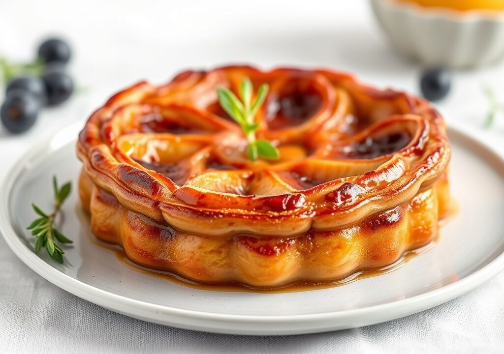 Tarte Tatin van Sjalotten — AI-gegenereerde illustratie